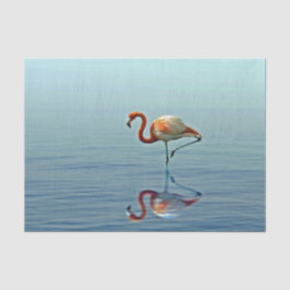 Flamingo Pink Reflection Wildlife Foto Seidenpapier