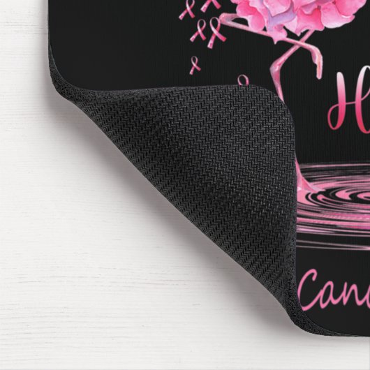 Flamingo Pink Ribbon Butterflies Brustkrebs Awa Mousepad (Ecke)