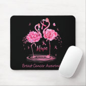 Flamingo Pink Ribbon Butterflies Brustkrebs Awa Mousepad (Mit Mouse)