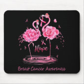 Flamingo Pink Ribbon Butterflies Brustkrebs Awa Mousepad (Vorne)
