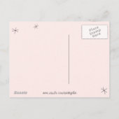 Flamingo Pink "Save the Date" Postkarte (Rückseite)