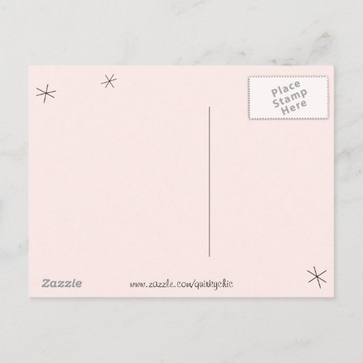 Flamingo Pink "Save the Date" Postkarte (Rückseite)