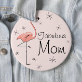Flamingo Pink Schaltfläche 'Fabulous Mama' Button (Beispiel)