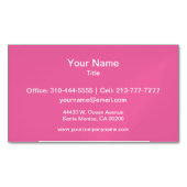 Flamingo Pink Solid Color Magnetische Visitenkarte (Vorderseite)
