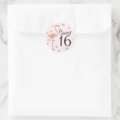Flamingo Pink Sweet 16 Aufkleber (Tasche)