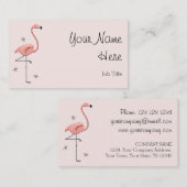 Flamingo Pink - Text auf der Visitenkarte (Vorne/Hinten)