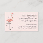 Flamingo Pink - Text auf der Visitenkarte (Rückseite)