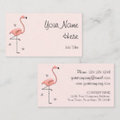 Flamingo Pink - Text auf der Visitenkarte (Vorne/Hinten)