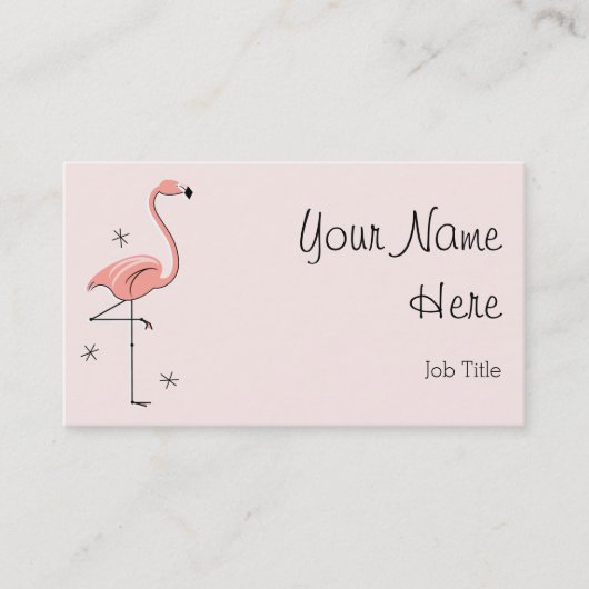 Flamingo Pink - Text auf der Visitenkarte (Vorderseite)