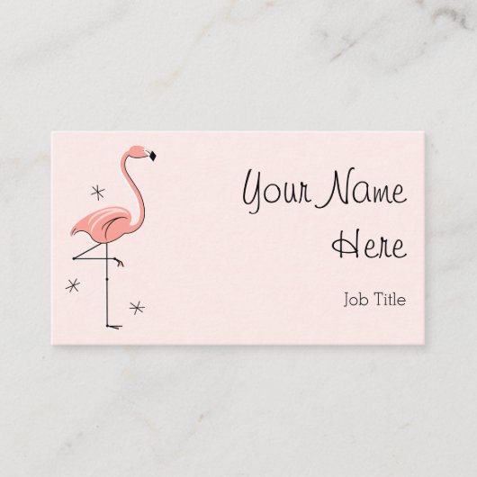 Flamingo Pink - Text auf der Visitenkarte (Vorderseite)