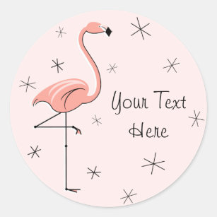 Flamingo Pink Text Aufkleber