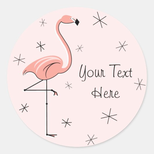 Flamingo Pink Text Aufkleber (Vorderseite)