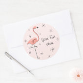 Flamingo Pink Text Aufkleber (Umschlag)