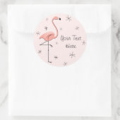 Flamingo Pink Text Aufkleber (Tasche)