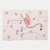 Flamingo Pink Text Küchentuch (Horizontal)