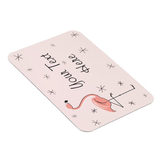 Flamingo Pink Text Magnet flexibel (Rechte Seite)