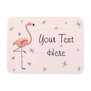 Flamingo Pink Text Magnet flexibel