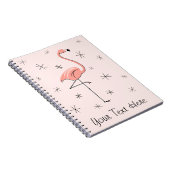 Flamingo Pink Text Notebook Notizblock (Rechte Seite)