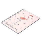 Flamingo Pink Text Notebook Notizblock (Linke Seite)