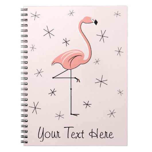 Flamingo Pink Text Notebook Notizblock (Vorderseite)