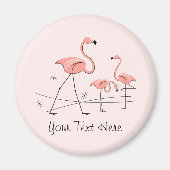 Flamingo Pink Text Trio 2 Magnet (Vorne)