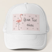 Flamingo Pink 'Text' Trucker Hut pink Truckerkappe (Vorderseite)