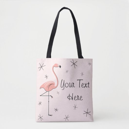 Flamingo Pink Text über Tasche (Vorderseite)