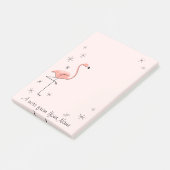 Flamingo Pink "Text" vertikal Post-it Klebezettel (angewinkelt)