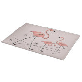 Flamingo Pink Trio 2 Schneidebrett (Ecke)