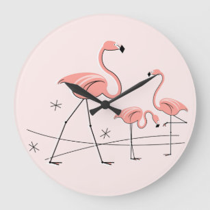 Flamingo Pink Trio 2 Uhr rund