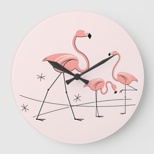 Flamingo Pink Trio 2 Uhr rund (Vorderseite)