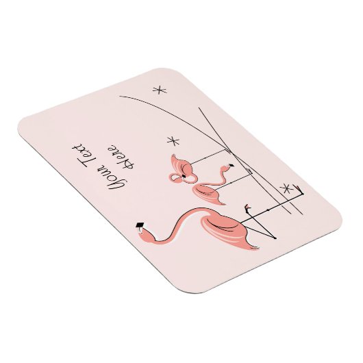 Flamingo Pink Trio 4 Text Magnet flexibel (Rechte Seite)