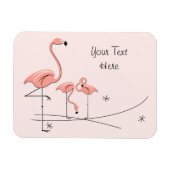 Flamingo Pink Trio 4 Text Magnet flexibel (Horizontal)