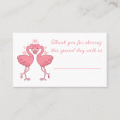 Flamingo Pink Tropical Beach Wedding Escort Platzkarte (Vorderseite)