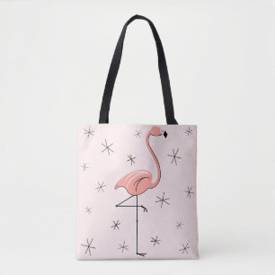 Flamingo Pink über die ganze Tasche gestreift
