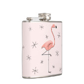 Flamingo Pink, umhüllter Kolben Flachmann (Rechts)