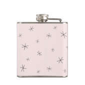 Flamingo Pink, umhüllter Kolben Flachmann (Rückseite)