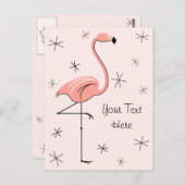 Flamingo Pink Vertikale Postkarte (Vorne/Hinten)