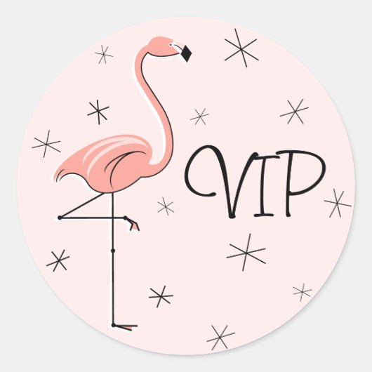 Flamingo Pink VIP Aufkleber (Vorderseite)
