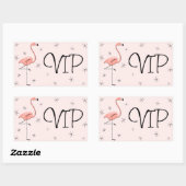 Flamingo Pink VIP Aufkleber Rechteck (Blatt)