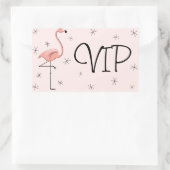 Flamingo Pink VIP Aufkleber Rechteck (Tasche)