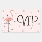 Flamingo Pink VIP Aufkleber Rechteck (Vorderseite)