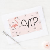 Flamingo Pink VIP Aufkleber Rechteck (Umschlag)