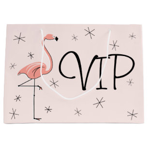 Flamingo Pink 'VIP Geschenktasche groß Große Geschenktüte