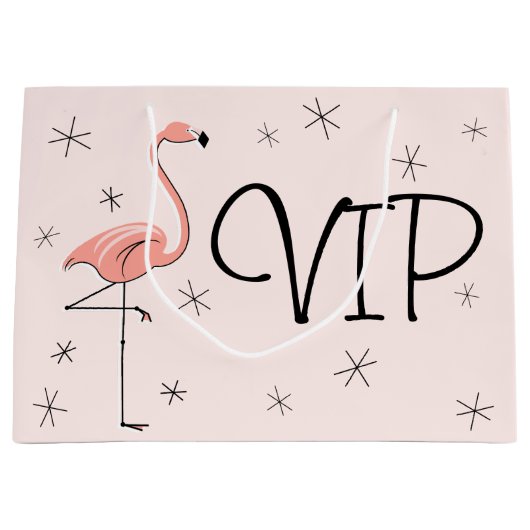 Flamingo Pink 'VIP Geschenktasche groß Große Geschenktüte (Vorderseite)