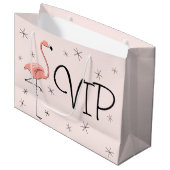 Flamingo Pink 'VIP Geschenktasche groß Große Geschenktüte (Vorderseite Schrägansicht)