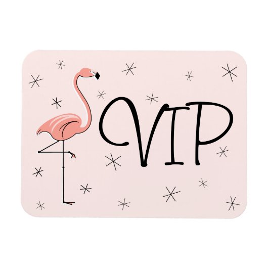 Flamingo Pink VIP-Magnet flexibel Magnet (Horizontal)
