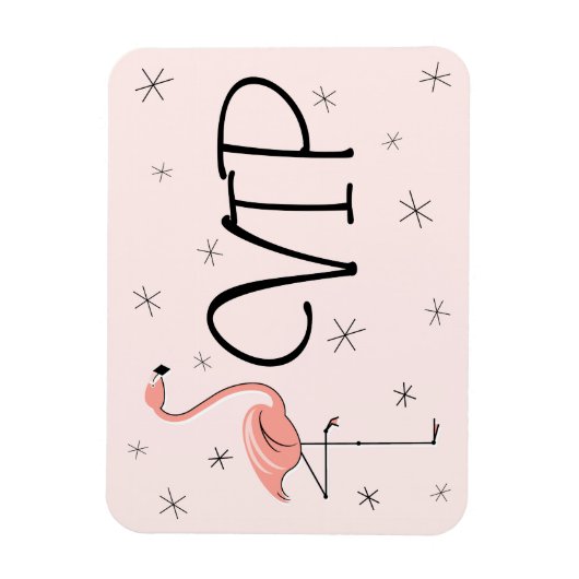 Flamingo Pink VIP-Magnet flexibel Magnet (Vertikal)