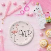 Flamingo Pink VIP Papierplatte Pappteller (Party)