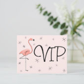Flamingo Pink "VIP" Postkarte (Stehend Vorderseite)